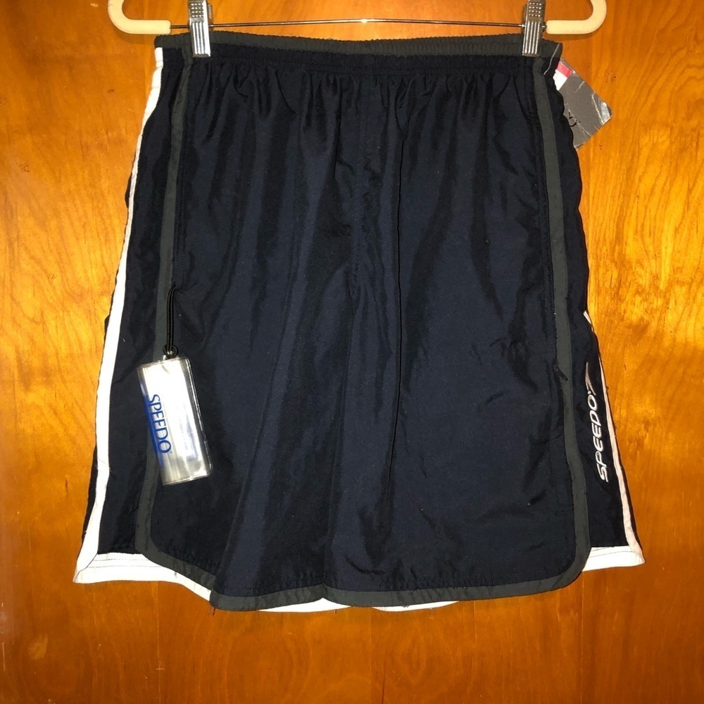 New Men navy speedo swim trunk shorts size M